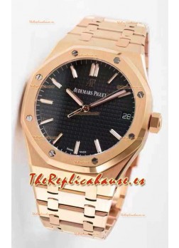 Audemars Piguet Royal Oak Reloj de Acero 904L 42MM Chapado en Oro Rosado - Ultimo Movimiento 1:1 3120