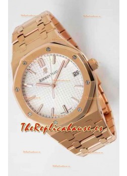 Audemars Piguet Royal Oak Reloj de Acero 904L 42MM Chapado en Oro Rosado - Ultimo Movimiento 1:1 3120
