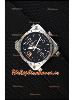 Bell & Ross BR03-93 GMT Reloj Réplica Suizo de Acero a espejo 1:1 Edición 42MM