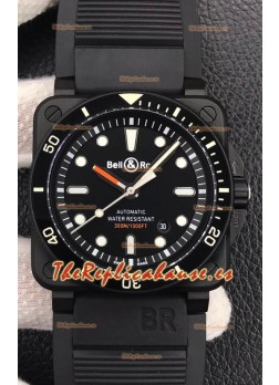 Bell & Ross BR03-92 Buzo Revestido en DLC Dial Negro Reloj Réplica Suizo a espejo 1:1