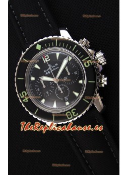 Blancpain Blancpain Fifty Fathoms Chronograph Flyback Negro Reloj Réplica a Espejo 1:1