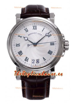 Breguet Marine Automatic Big Date 5817 Reloj Acero Inoxidable con Dial Blanco