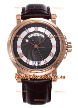 Breguet Marine Automatic Big Date 5817 Reloj Oro Rosado Dial Marrón 