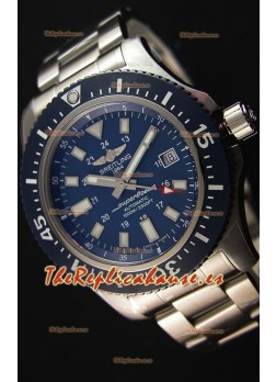 Breitling SuperOcean 44 Acero especial - Reloj Mariner Azul Réplica Suiza Con Correa de Acero
