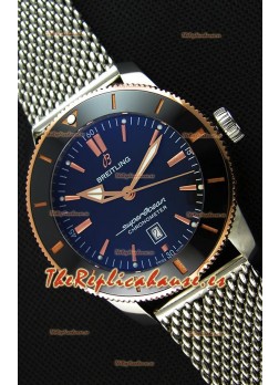 Breitling SuperOcean Heritage II B20 44MM Reloj Réplica a espejo 1:1 Dial Negro con Bisel en Dos Tonos