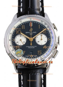 Breitling Premier B01 Chronograph 42 Edition Caja Acero Dial Azul - Reloj Réplica Espejo 1:1
