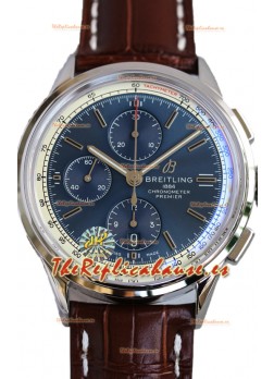 Breitling Premier B01 Chronograph 42 Edition Caja Acero Dial Azul - Reloj Réplica Espejo 1:1