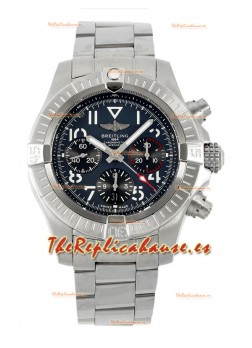Breitling Avenger B01 Chronograph 45 Acero Inoxidable Dial Negro Reloj Réplica Suiza Espejo 1:1