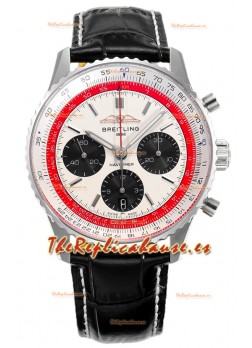 Breitling Navitimer B01 Boeing 747 Chronograph 43 Dial Blanco - Caja Acero 904L Réplica Suiza Espejo 1:1