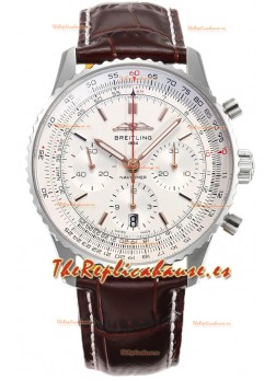 Breitling Navitimer B01 Chronograph 43 Dial Blanco - Caja Acero 904L Réplica Suiza Espejo 1:1