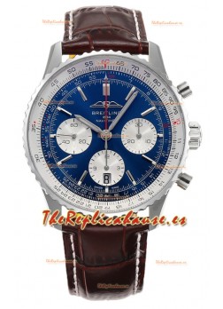 Breitling Navitimer B01 Chronograph 43 Dial Azul - Caja Acero 904L Réplica Suiza Espejo 1:1