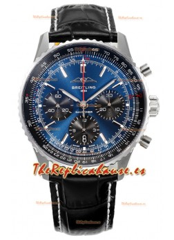 Breitling Navitimer B01 Chronograph 43 Dial Azul - Caja Acero 904L Réplica Suiza Espejo 1:1