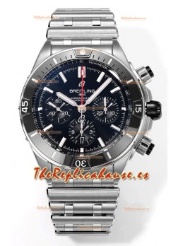 Breitling Chronomat B01 42 Edición Suiza Caja Acero 904L Dial Negro Reloj Réplica Espejo 1:1