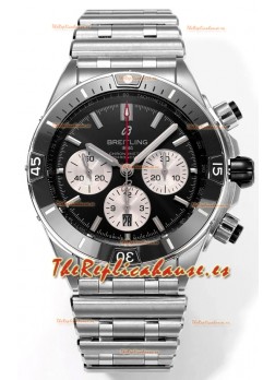 Breitling Chronomat B01 42 Edición Suiza Caja Acero 904L Dial Negro Reloj Réplica Espejo 1:1