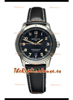 Breitling Navitimer Aviator 8 Automatic 41 Dial Negro Correa Marrón Reloj Réplica Suiza Espejo 1:1