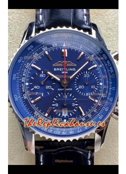 Breitling Navitimer B01 Chronograph 43 Dial Azul - Caja Acero 904L Réplica Suiza Espejo 1:1
