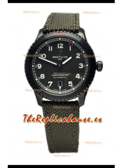 Breitling Navitimer Aviator 8 Automatic 41 Dial Negro Correa Nylon Reloj Réplica Suiza Espejo 1:1