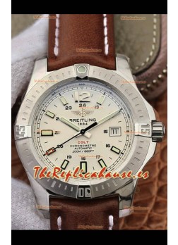 Breitling Cronómetro COLT 41 Dial Blanco Reloj Réplica Suizo Automático
