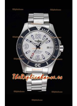 Breitling Superocean Automatic 44 Reloj de Acero Réplica a Espejo 1:1 Dial Blanco