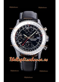 Breitling Navitimer 1 Chronograph 41MM Reloj Réplica Suizo a Espejo 1:1 Caja de Acero 904L con Correa de Piel color Negro