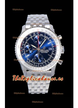 Breitling Navitimer 1 Cronógrafo 41MM Reloj Suizo Dial Azul en Acero 904L - Correa de Acero