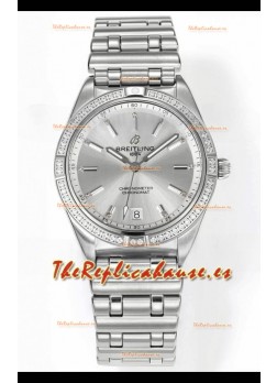 Breitling Chronomat 36MM Acero Inoxidable Casing Reloj Réplica Espejo 1:1 Dial Acero