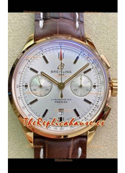 Breitling Premier B01 Cronógrafo Edición 42 Caja Oro Amarillo - Reloj Réplica Espejo 1:1