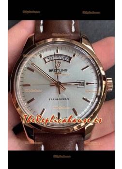Breitling Transocean Dia y Noche Reloj Réplica Suizo en Dial Blanco Edición Espejo 1:1