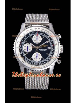 Breitling Navitimer Chronograph 41MM Reloj Réplica Suizo a Espejo 1:1 Caja de Acero 904L con Correa de Malla de Acero