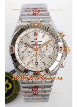 Breitling Chronomat B01 42 Edition Swiss Acero 904L Oro Rosado Dial de Acero con Detalles Reloj Réplica a Espejo 1:1