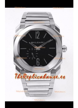 Bvlgari Octo Finissmo Edición Réplica a Espejo 1:1 Caja de Acero Inoxidable 904L Dial Negro
