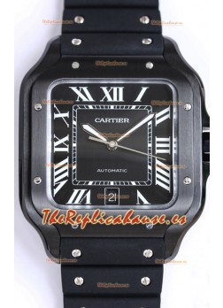 Santos De Cartier DLC Coated Casing 1:1 Mirror Swiss Replica Watch 40MM