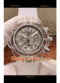 Hublot Big Bang Unico Caja de Plexiglass Transparente Casing Edición a Espejo 1:1 Reloj Réplica Suizo