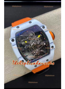 Richard Mille RM027-02 Rafael Nadal Genuino Movimiento Tourbillon Reloj Réplica a Espejo 1:1