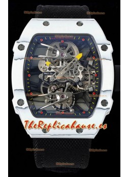 Richard Mille RM027-02 Rafael Nadal Genuino Movimiento Tourbillon Reloj Réplica a Espejo 1:1