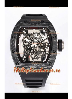 Richard Mille RM055 Caja Cerámica Negra Reloj Réplica a Espejo 1:1 Correa Negra