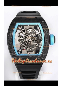 Richard Mille RM055 Caja Cerámica Negra Reloj Réplica a Espejo 1:1 Correa Negra