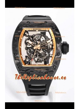Richard Mille RM055 Caja Cerámica Negra Reloj Réplica a Espejo 1:1 Correa Negra