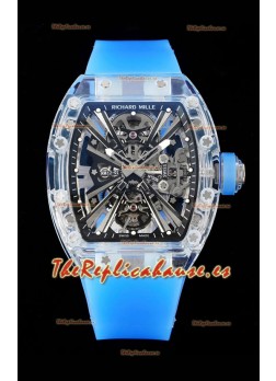 Richard Mille RM12-01 Caja de Zafiro con Genuino Movimiento Tourbillon Réplica Definitiva 1:1