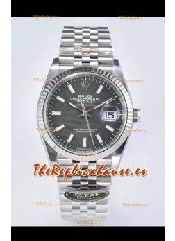 Rolex Datejust 126234 36MM Reloj Réplica Suizo en Acero 904L Dial Gris Réplica a Espejo 1:1