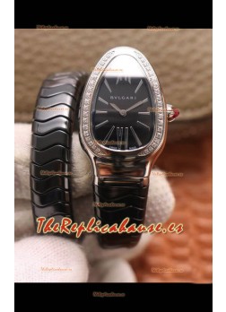 Bvlgari Edición Serpenti Reloj Réplica en Cerámica Negra Calidad a Espejo 1:1