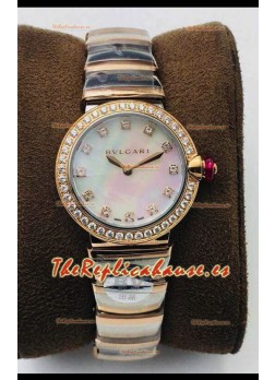 Bvlgari LVCEA Edition Reloj en Dos Tonos Acero Oro Rosado - Réplica a Espejo 1:1