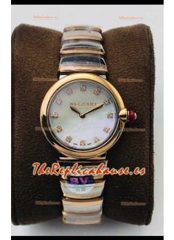 Bvlgari LVCEA Edition Reloj en Dos Tonos Acero Oro Rosado - Réplica a Espejo 1:1