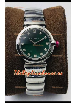 Bvlgari LVCEA Edition Reloj en Acero Inoxidable Dial Verde - Réplica a Espejo 1:1