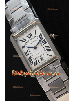 Cartier Tank Solo Reloj Suizo Automático con Correa de Piel 31MM Ancho