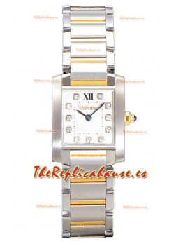 Cartier Tank Francaise Oro Amarillo Dos Tonos Reloj Réplica Cuarzo Suizo 25.70MM