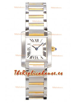 Cartier Tank Francaise Oro Amarillo Dos Tonos Reloj Réplica Cuarzo Suizo 25.70MM