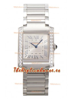 Cartier Tank Francaise Acero Inoxidable Reloj Réplica de Cuarzo Suizo 25.70MM 