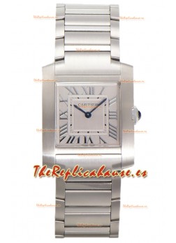 Cartier Tank Francaise Acero Inoxidable Reloj Réplica de Cuarzo Suizo 25.70MM 
