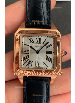 Cartier Santos Dumont Reloj Réplica Suiza Espejo 1:1 Caja Oro Rosado 38MM